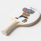 象サッカー選手の漫画イラストレーション 卓球ラケット (正面アングル)