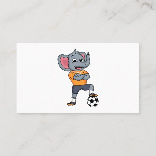 象サッカー選手の漫画イラストレーション 名刺 (裏面)