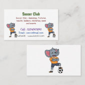 象サッカー選手の漫画イラストレーション 名刺 (正面/裏面)