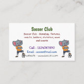 象サッカー選手の漫画イラストレーション 名刺 (正面)