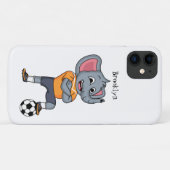 象サッカー選手の漫画イラストレーション Case-Mate iPhoneケース (裏面(横))