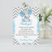 象サンキューカードブルーグレーシェブロンボーイ サンキューカード (スタンド正面)