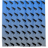 象シルエットパターン シャワーカーテン (正面)