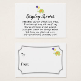 象シンプル付き表示赤ちゃんシャワーギフトカード