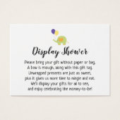 象シンプル付き表示赤ちゃんシャワーギフトカード (正面)