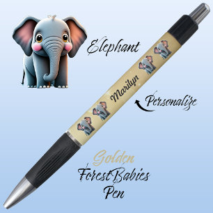 象ジャングルサファリウッドランドアニマルゴールデン🐘 ボールペン
