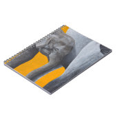 象スタイリッシュと子供が入った手帳 ノートブック (左側)