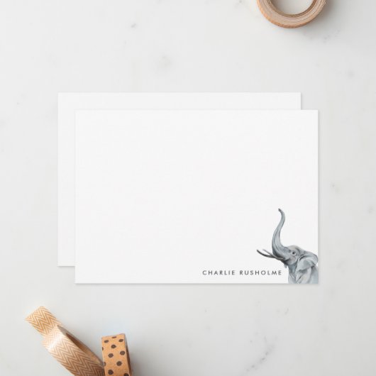 象スタイリッシュ文具パーソナライズされた ノートカード (正面/裏面インサイチュ)
