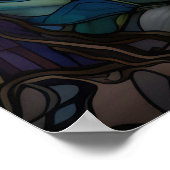 象ステンドグラス窓デザイン ポスター (角)