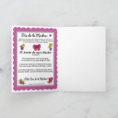 象スペインのの母と息子の母の日のカード 案内状 (内部)