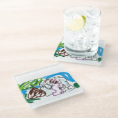 象セット ガラスコースター (アングル)