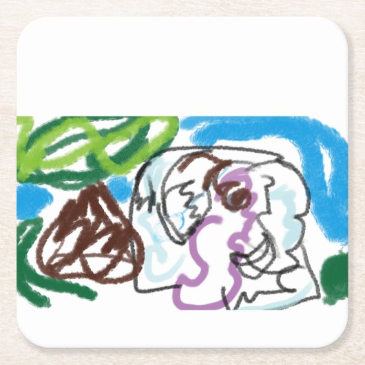 象セット スクエアペーパーコースター (正面)