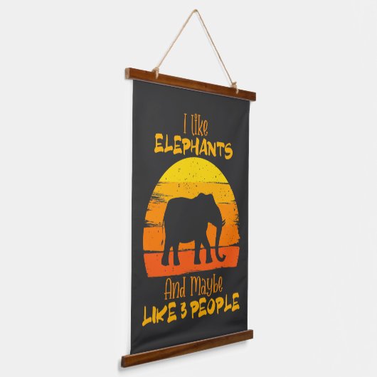 象タペストリー,かわいい象の贈り物,ヴィンテージ 吊り下げ型タペストリー (傾斜あり)