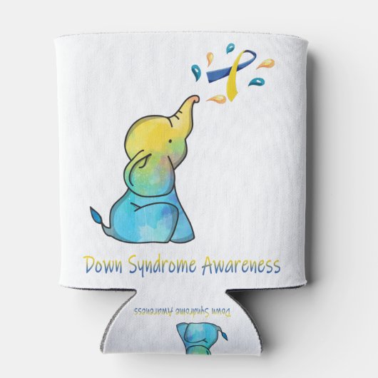 象ダウン症候群認識度支援ギフト 缶クーラー (裏面)