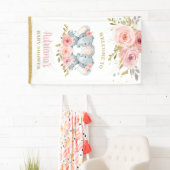 象ツインズガールズベビーシャワー背景デコール 横断幕 (インサイチュ)