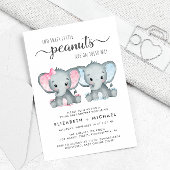 象ツイン女の子の男の子カップル赤ちゃんシャワー 招待状