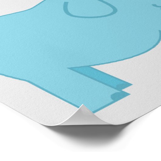 象テーマツインボーイズ赤ちゃんシャワーバナー ポスター (角)