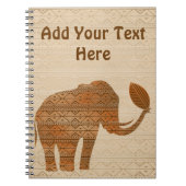 象トライバルアートデザイン手帳 ノートブック (正面)