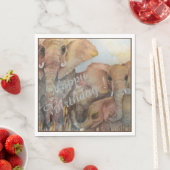 象ハッピーサードバースデーパーティーお祝い スタンダードランチョンナプキン (インサイチュ)