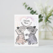 象ハート感謝はがき ポストカード (スタンド正面)