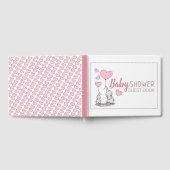 象ハート赤ちゃんシャワー ゲストブック (全面)