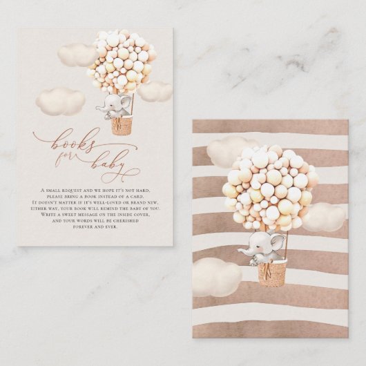 象バルーンベビーブックエンクロージャカード エンクロージャーカード (正面/裏面)