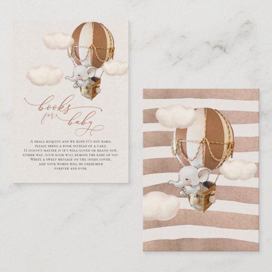 象バルーンベビーブックエンクロージャカード エンクロージャーカード (正面/裏面)