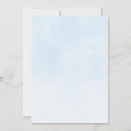 象バルーン水彩洗礼招待状 招待状 (裏面)