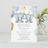 象バルーン水彩洗礼招待状 招待状 (スタンド正面)