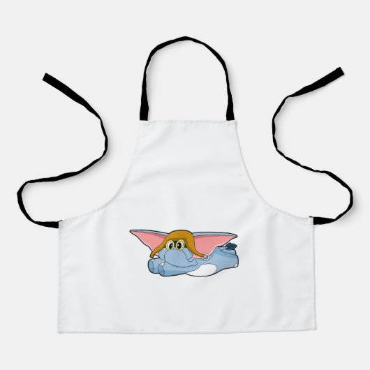 象パイロットパイロット帽子 エプロン (正面)