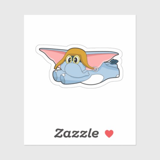 象パイロットパイロット帽子 シール (シート)