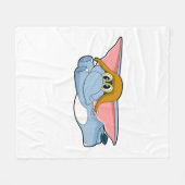 象パイロットパイロット帽子 フリースブランケット (正面(横))