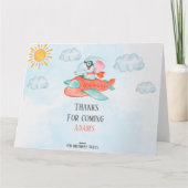 象パイロット誕生日折り畳みサンキューカード サンキューカード (裏面)