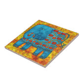 象パターン(の模様が)ある水カラーイラストレーション タイル (側面)