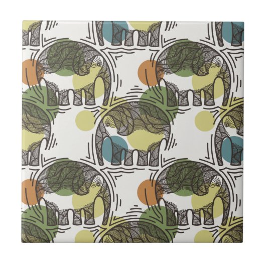 象パターン タイル (正面)