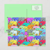 象パレードはがき ポストカード (正面/裏面)