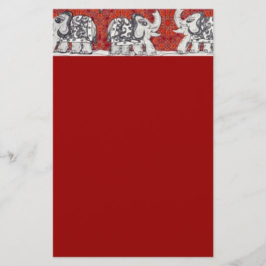 象パレード3の文房具 便箋 (正面)