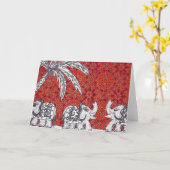 象パレード3 カード (黄色い花)