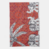 象パレード3 キッチンタオル (縦)