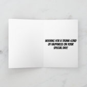 象パーソナライズされたおもしろい挨拶誕生日 カード (内部)