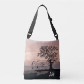 象パーソナライズされたのフレンドリー地球トート クロスボディバッグ (正面)