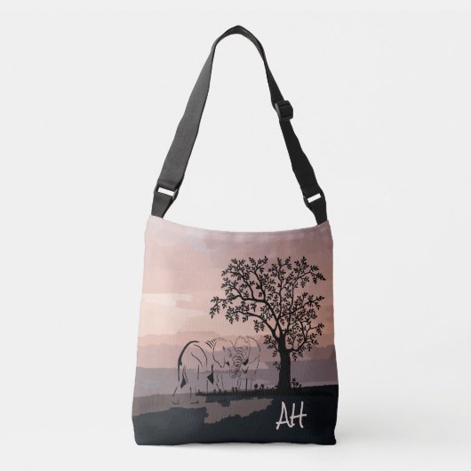 象パーソナライズされたのフレンドリー地球トート クロスボディバッグ (正面)