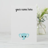 象パーソナライズされたの子供の文房具のノテカード 招待状 (スタンド正面)