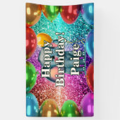 象パーソナライズされたキャラクター誕生日バナー 横断幕 (縦)