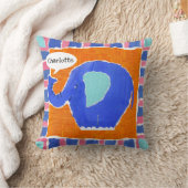 象パーソナライズされたクッション枕 クッション (ブランケット)