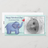 象パーソナライズされたバレンタインの写真カード シーズンカード (正面/裏面)