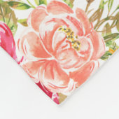 象パーソナライズされたフローラベビーガール フリースブランケット (角)