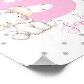 象パーソナライズされた名子供部屋ガールベビー ポスター (角)