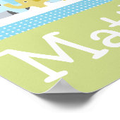 象パーソナライズされた愛イニシャル/名前ポスターアート ポスター (角)