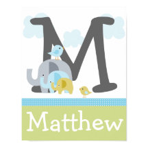 象パーソナライズされた愛イニシャル/名前ポスターアート